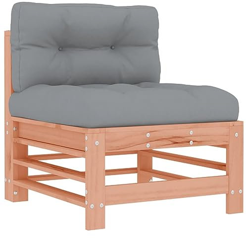 vidaXL Mittelsofa, Gartensofa mit Kissen Latten-Design, Modular Holz Sofa für Garten Terrasse, Gartenmöbel Loungemöbel, Massivholz Douglasie