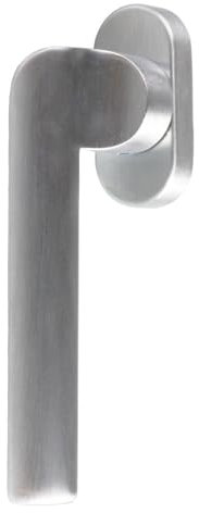 Gedotec Fenstergriff Links Chrom satiniert | Drehkipp-Rasterolive ohne Schließzylinder | PUNTO | Balkontürgriff aus massivem Metall | 1 Stück | Italienischer Design Fensterbeschlag | Fensterolive