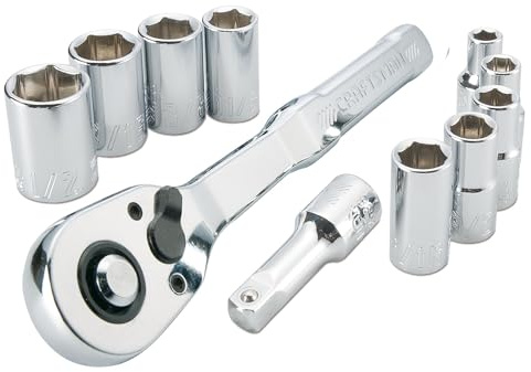 CRAFTSMAN Mechanics Tool Set, SAE, 1/4 Inch Drive, 11 Piece (CMMT34870)