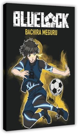 puyoo Blue Lock Anime 7 Leinwand-Poster, Schlafzimmer-Dekor, Sportlandschaft, Büro, Raumdekoration, Geschenk, Rahmen-Stil, 50 x 75 cm
