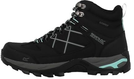 Regatta - Bottines de Marche Samaris - Femme (41 FR) (Noir/Turquoise délavé)