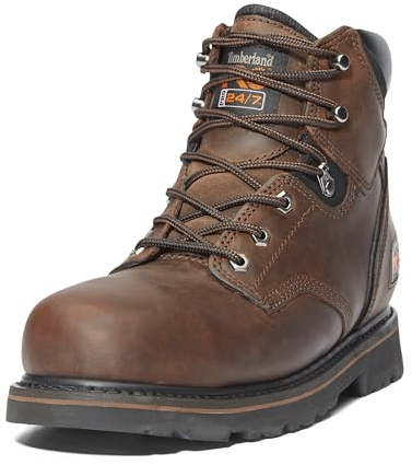 Timberland PRO Men's Pit Boss 6 Inch Steel Safety Toe Industrial Work Boot, Brown-2024 New, 10.5