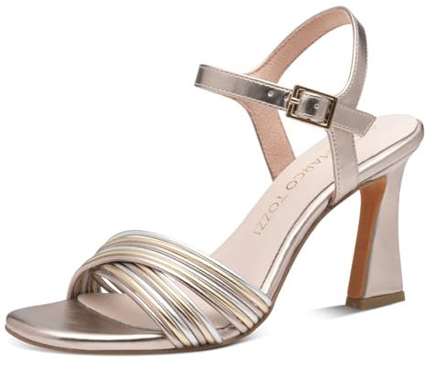 MARCO TOZZI Sandale mit Absatz 2-28329-44, Tacco Donna, Rose Met. Comb, 39 EU