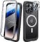 Diaclara Magnetic Designed for iPhone 14 Pro Case, Compatible with MagSafe Built-in Touch Sensitive Protector, with Camera Lens Protector for iPhone 14 Pro 6.1 - Black