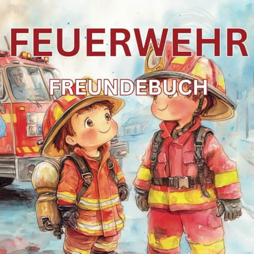 Kita Freundebuch Feuerwehr- Die ersten Freunde im Kindergarten zum Ausfüllen - Ein tolles Erinnerungsbuch für bis zu 20 Freunde: Freundebuch für den Kindergarten für Jungen ab 2 Jahre