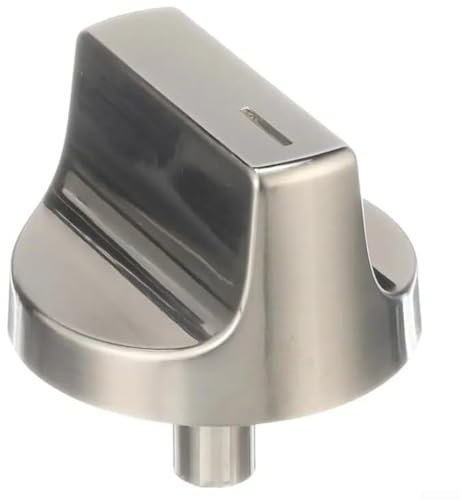 Gas Hob Knobs, Cooktop Knob Replacement Part Compatible with W11517334 W11122869 W11366438 W11117415 Models Aluminum Silver 8x8x8cm Precise Temperature Control