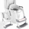 Potty Training Toilet Seat, Adjustable Toddlers Potty Toilet Trainer with Steps Non Slip Handle & Soft Cushion Foldable Travel Toilet Seat Toddler Child Toilet Training Seat for Kids Boys Girls, Gray