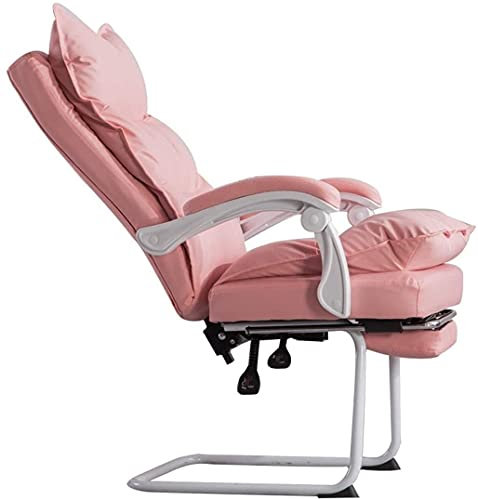 Msuiiixcccc Chair Home Office Chair Reclining Executive Office Chair Recliner with Footrest Ergonomic PU Leather Gaming Chair