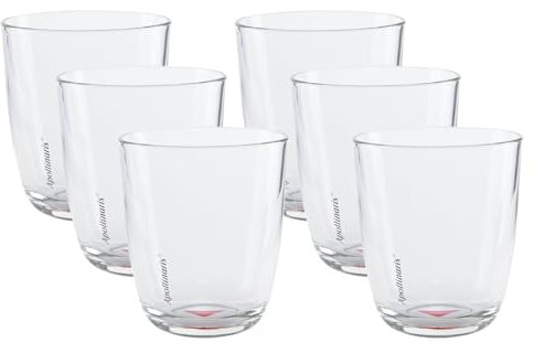 Generisch 6x Apollinaris Design Wasserglas – Edle Trinkgläser 250 ml – Spülmaschinenfest, Kristallglas, Set für Wasser, Saft & Softdrinks