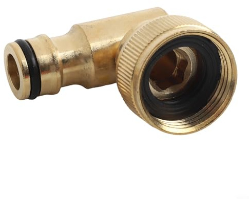 Raccord rapide en laiton pour tuyau d'arrosage 1,9 cm Connecteur coudé pivotant femelle pour bobine d'eau