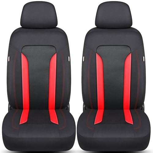 Schonbezüge Sitzbezüge für Fiat Panda BJ ab 2011 in Schwarz/Rot TF3