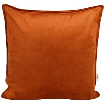beties - Samt&Sonders-Serie - Kissenhülle ca. 60x60 cm, aus deutschem Unternehmen in hochwertiger Qualität, Farbe: Rost-Orange