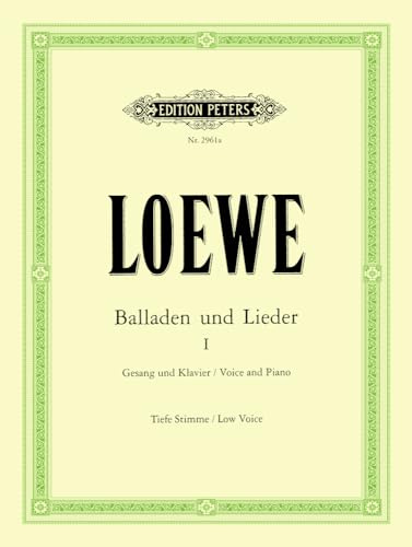 Balladen und Lieder, Band 1. Gesang und Klavier, Tiefe Stimme.