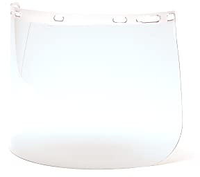 Pyramex Safety Full Face Shield Eye and Head Protection (Headgear NOT Included), Clear Polyethylene, ANSI Z87