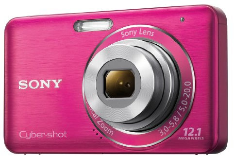Sony DSC-W310P Digitalkamera (12 Megapixel, 28mm Weitwinkelobjektiv mit 4fach optischem Zoom, 6,9 cm (2,7 Zoll) LC-Display) pink
