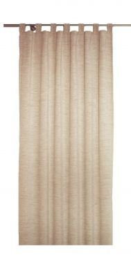 Georg Chr. Wirth Thermo Chenille Vorhang Jasmin unifarben, 335 g/qm Einzel Gardinenschal, Natur, 240X135 SCHLAUFEN