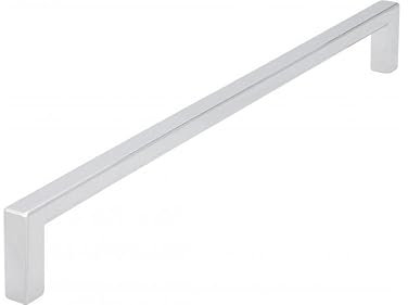 SIRO Möbelgriff Bruckmühl, Schlicht, Druckguss chrom glänzend, 232 mm x 28 mm x 8 mm, LA 224 mm, 2108-232ZN1