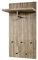 HAKU Möbel Wandgarderobe edelstahloptik, Eiche trüffel, MDF, Metall - Maße: B 49 cm x H 100 cm x T 31 cm, Style: Modern
