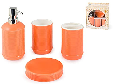 H&H Set Da Bagno 4 Pezzi Ceramica Milano
