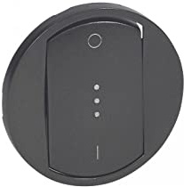 Legrand 067923 Enjoliveur Céliane Doigt Large pour Interrupteur Bipolaire à Voyant, Finition Graphite
