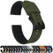 20mm Army Green/Black - BARTON Elite Silicone Watch Bands - Quick Release - Choose Strap Color & Width