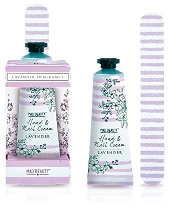 Mad Beauty Lavender Hand Cream and Nail File Gift Set, 30ml