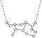 Clearine 925 Sterling Silver Necklace for Women - Virgo Constellation Zodiac 12 Horoscope Astrology CZ Pendant Birthday Jewellery Gift