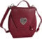 dressforfun 900652 Damen Trachten Handtasche Herzmadl, Schicke Trachtenhandtasche in Lederoptik (Rot | Nr. 303276)