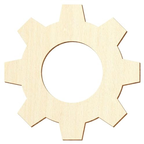 Holz Zahnrad - Deko Basteln 3-50cm, Größe:5cm, Pack mit:10 Stück