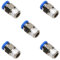 8 mm Schlauch-OD Luftanschlüsse, Push-to-Connect-Armaturen, 1/4 Zoll NPT, pneumatischer Anschluss, CEKER 1/4 Zoll NPT männlich, Luftschlauch-Armaturen für 3D-Drucker, 5 Packungen