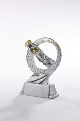 Henecka 🔵 Tauben-Pokal • Resinfigur Taube • Silber-Rosegold • mit Wunschgravur • Größe 18 cm