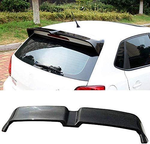 NZ-CJ Heckspoiler Für Vw Polo 2010-2018, Heckspoiler Carbon Spoiler Heckspoiler Heckverkleidung Heckspoiler Heck, Carbonfiberlook