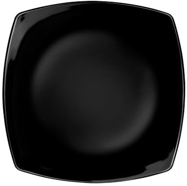 Bormioli Rocco BOR1314 Bormioli, Piatto Piano Eclissi Nero, 26,5 cm, Vetro
