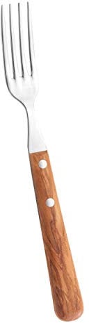 Schwertkrone Fourchette de menu Bois d'olivier Fourchette Bois d'olivier 18/10 Acier inoxydable
