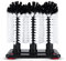 Glass Washer Cleaner Scrubber with Suction Cup Base, 3 Brush Glass Cleaning Brushes for Bar Kitchen Sink, 7.5x3.9x7.5in