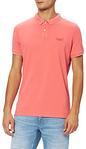 Superdry S/S Vint Destroy Polo, Maldive Pink, S Homme
