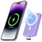 Podoru for Magsafe Powerbank iPhone 10000mAh, Magnetische powerbank mit Typ-C Kabel LED Display PD 22.5W Schnellladen Wireless Powerbank für iPhone 16/15/14/13/12/Mini/Pro/Pro Max (Lila)