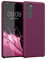 kwmobile Hülle kompatibel mit Samsung Galaxy S20 FE Hülle - Silikon Handy Case - Handyhülle weiche Oberfläche - kabelloses Laden - Bordeaux Violett