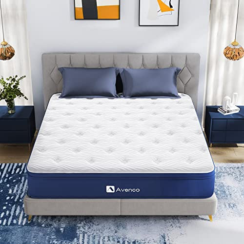 Avenco Matratze 140x200, Dicke 18 cm, H2 unabhängige Taschenfederkernmatratze, hochwertiger Schaumstoff, bietet perfekte Unterstützung, erholsamen und entspannenden Schlaf, CertiPUR-US Zertifiziert