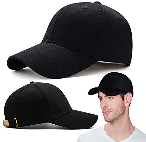 Plain Baseball caps for Mens and Womens with Adjustable Buckle, Baseball caps Men s is Sports Cap for Men's Accessories, Black Cap can use Running, Gym, Fashion, Office and Outdoor Men caps.