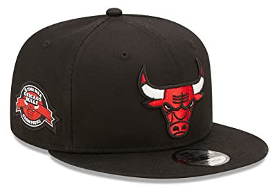 New Era Chicago Bulls NBA 6 Times NBA Champion Sideptach 9Fifty Snapback Cap Black - S-M (6 3/8-7 1/4)