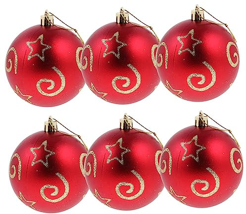 CIMAXIC 6 Stücke Weihnachtskugeln zum Bemalen Bunte Christbaumkugeln für Kreative Weihnachtsdekoration Ideal zum Befüllen Festlichen Baumschmuck