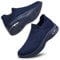 Womens Walking Shoes Non Slip Running Shoes Breathable Workout Shoes Lightweight Gym Sneakers Navy Blue Size 7