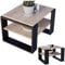 CraftPAK Wohnzimmer Tisch für Couch aus hochwertigem Holzwerkstoff, Stabiler & moderner Couchtisch mit zusätzlicher Ablagefläche, Model Kaja 63, Farbe Bardolino Schwarz