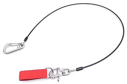 Seprendi Freediving Lanyard Leash with Scuba Diver Wristband Strap Freediving Rope for Freediving Scuba Dive A