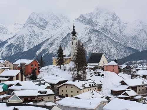 1000 Stück Puzzles für Kinder im Alter von 12 Jahren,-Turm, Uhr, Schnee 70x50cm