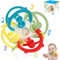 Orzbow Jouet Anneau Dentition Bebe,Silicone Jouet Educatif Bebe 1 An,Hochet Bebe 0 3 6 Mois Jeux Montessori Eveil Bebe 0 6 12 Mois,Balle Sensorielle Bebe Eveil,Cadeau Naissance Fille et Garçon,Vert