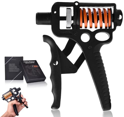 Griffkraft Trainer, Handtrainer Fingertrainer Hand Training Gripper Handgelenk Trainer Grip Strength Trainer Handmuskeltrainer für Fitness Krafttraining Therapie, Einstellbarer Widerstand 5-165kg