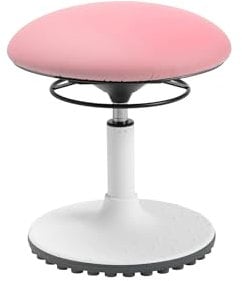 TOPSTAR Living Chair Move Kids höhenverstellbarer Kinderhocker mit drehbarem Sitz, Sitzhöhe von 39-47 cm, Kunstleder rosa