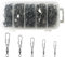 HOUSON 200 PCS Rollende Angelwirbel mit Karabiner, Angel Wirbel Set Wirbel Angeln Forellen Angeln Wirbelkarabiner Angel Wirbel 2# 4# 6# 8# 10#